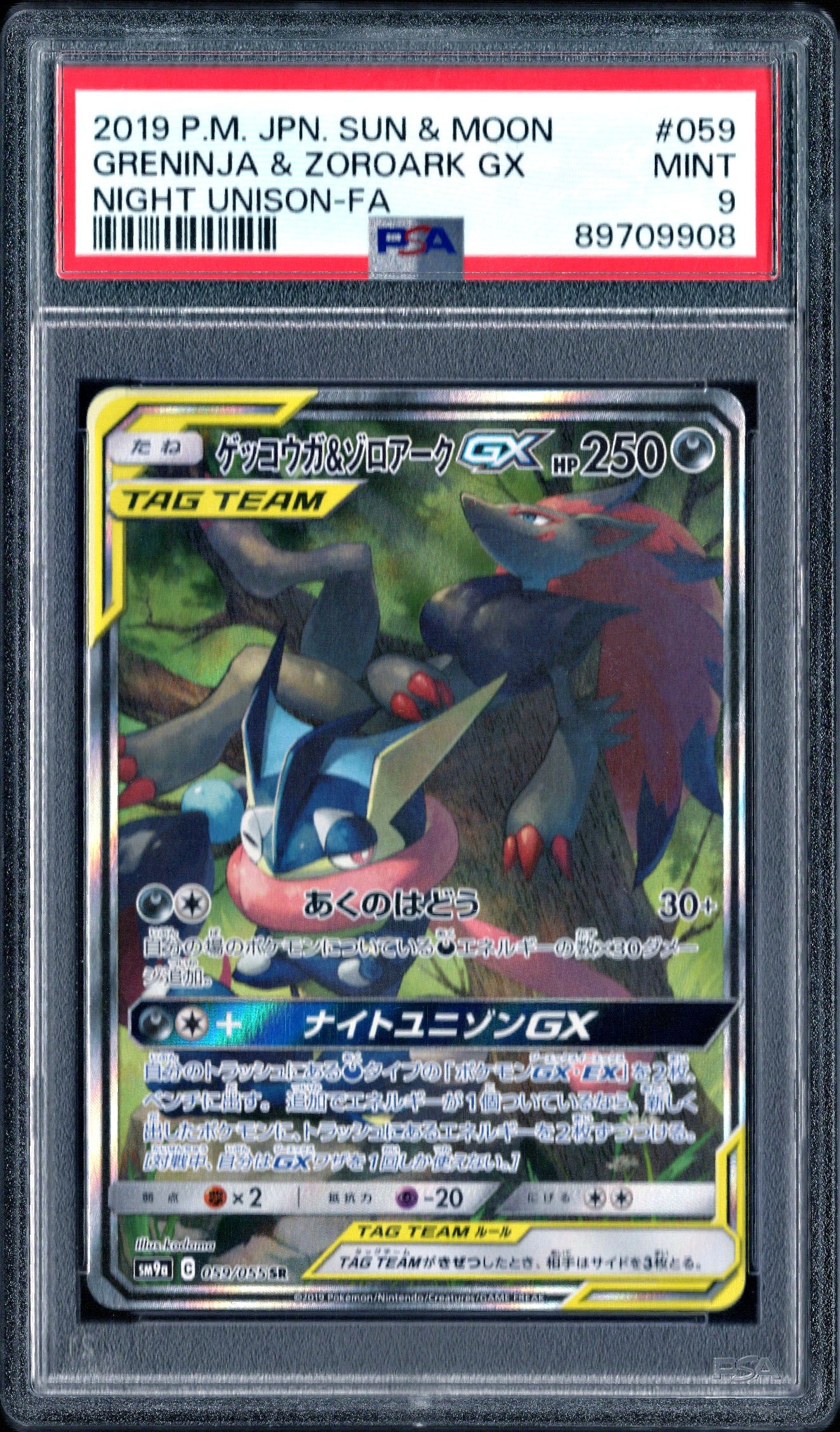 PSA 9 | Greninja & Zoroark GX